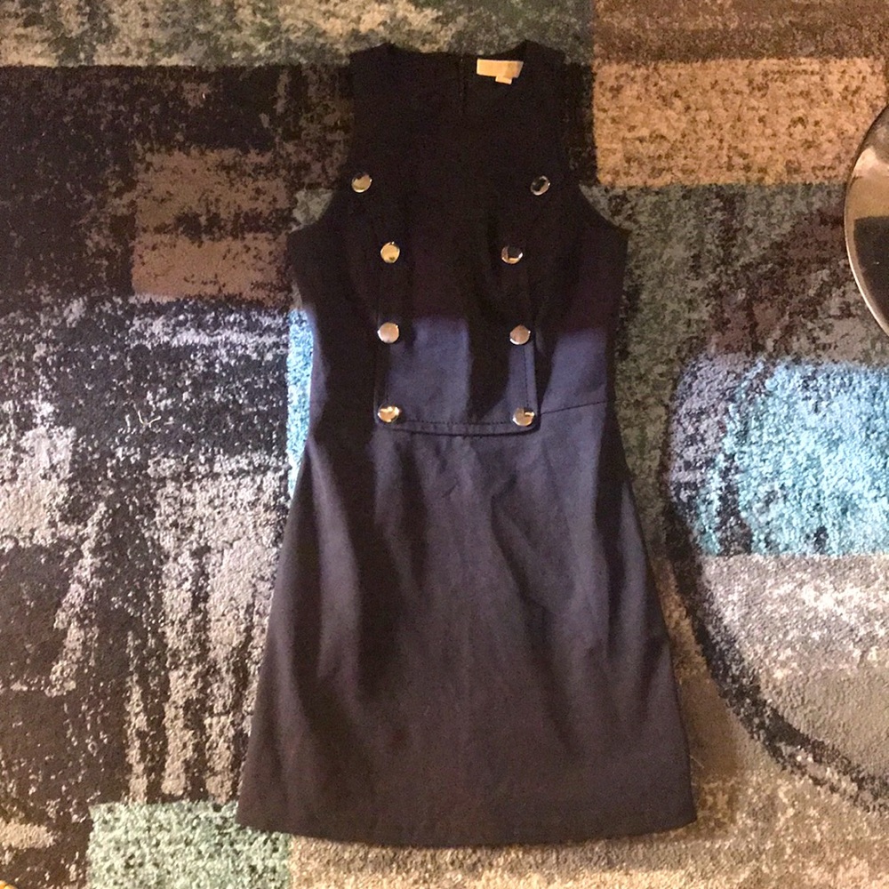 Michael Kors black midi dress